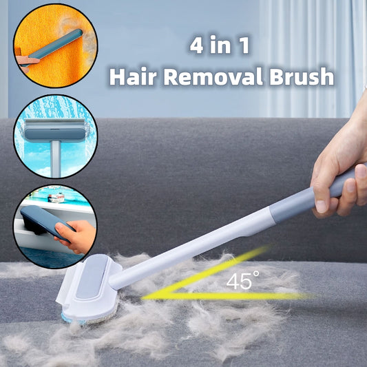 4-in-1 Pet Hair Removal Brush – Dog & Cat Fur Cleaner for Home & Car