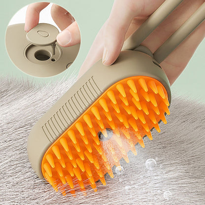 3-in-1 Steam Pet Grooming Brush – Electric Cat & Dog Hair Removal Comb