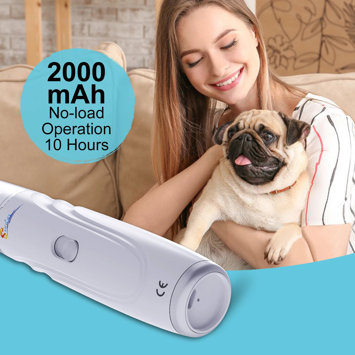 USB rechargeable dog nail grinder with diamond grinding wheel