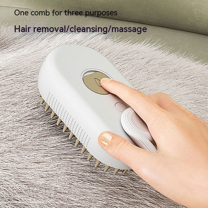 3-in-1 Steam Pet Grooming Brush – Electric Cat & Dog Hair Removal Comb