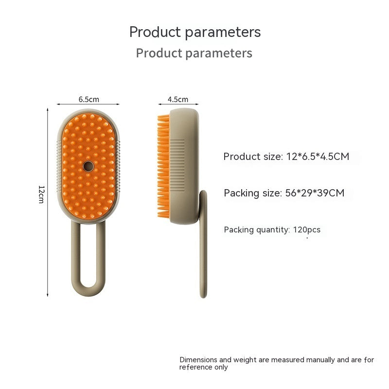 3-in-1 Steam Pet Grooming Brush – Electric Cat & Dog Hair Removal Comb