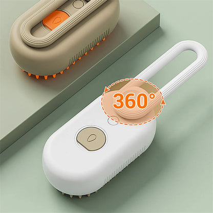3-in-1 Steam Pet Grooming Brush – Electric Cat & Dog Hair Removal Comb