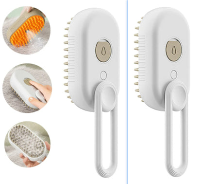3-in-1 Steam Pet Grooming Brush – Electric Cat & Dog Hair Removal Comb