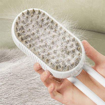3-in-1 Steam Pet Grooming Brush – Electric Cat & Dog Hair Removal Comb